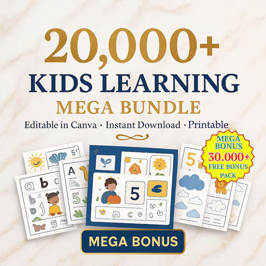 Kids Learning Worksheets Mega Bundle