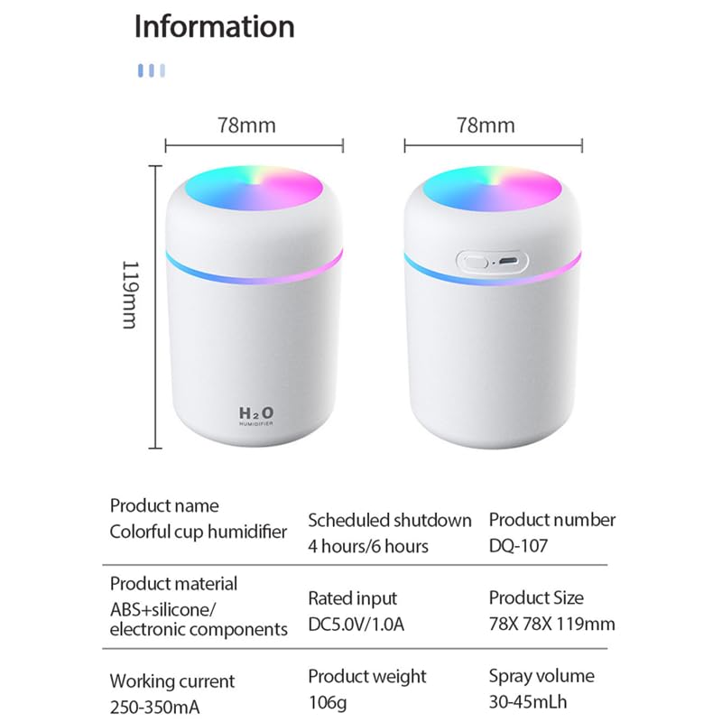 H2O Humidifier & Aroma Diffuser | Cool Mist Essential Oil Diffuser for Relaxation & Hydration