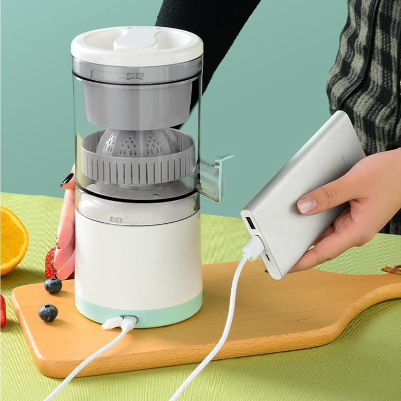 Electric Citrus Juicer, Rechargeable Juicer Machine with USB Cable and Cleaning Brush