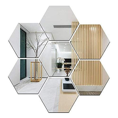 Wall Mirror Sticker 12 PCs Removable | Honeycomb Mirror