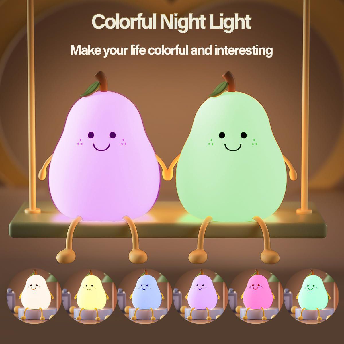 Pear Night Light for Kids | Dimmable