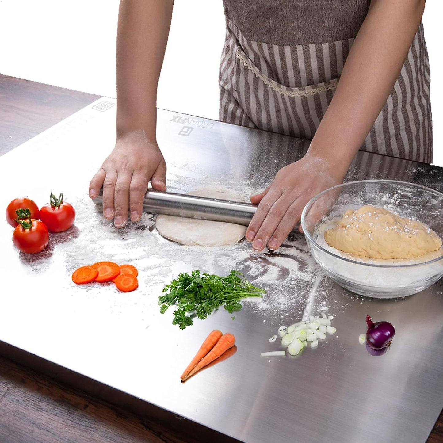 Stainless Steel Chopping Board | Heavy-Duty Kitchen Cutting Board & Countertop Protector 41*31 CM