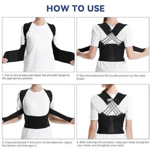 Adjustable Posture Corrector Belt | Upper Back Support Brace for Pain Relief & Alignment