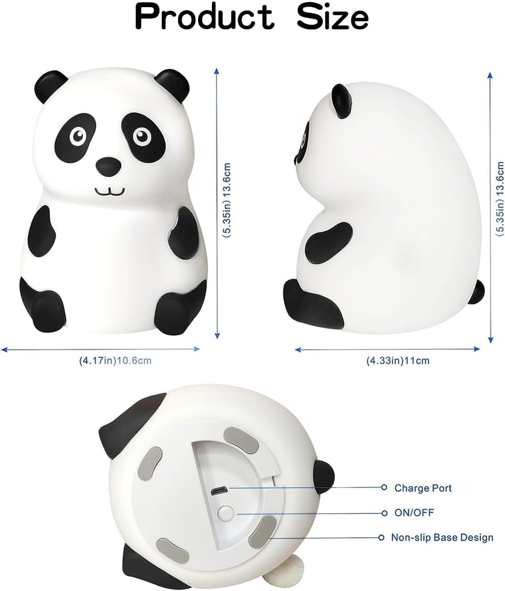 Silicone Panda Lamp | 7 Colors | Night Lamp for Bedroom