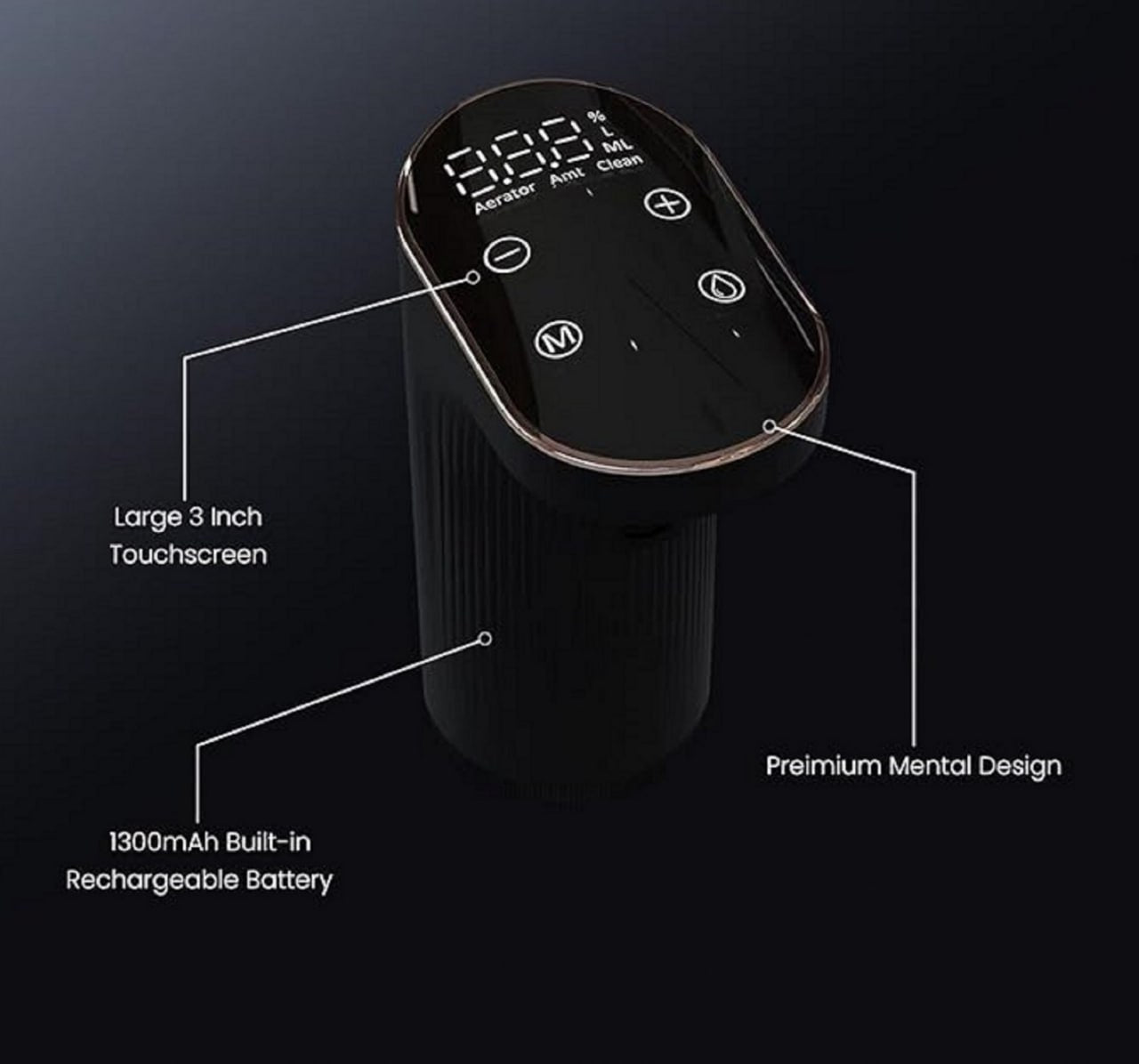 Rechargeable Liquid Dispenser | Smart | Adjustable Dispensing | Peg Measurer