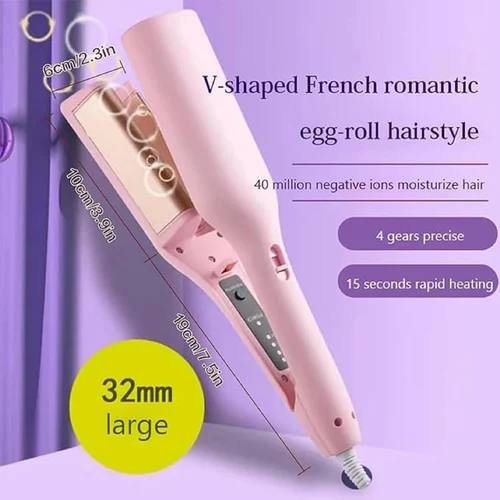 Hair Wave Curling Iron | 32MM 2-Barrel Waver & Crimper with 4 Temp Settings