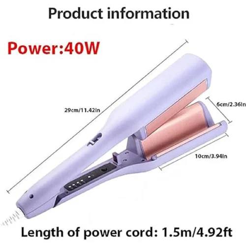 Hair Wave Curling Iron | 32MM 2-Barrel Waver & Crimper with 4 Temp Settings