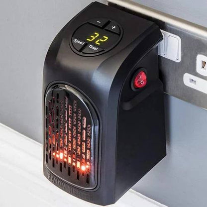 Compact Plug-in Heater | Digital Display & Adjustable Timer