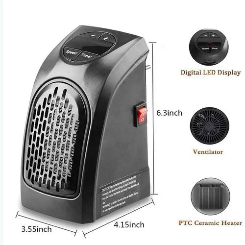 Compact Plug-in Heater | Digital Display & Adjustable Timer