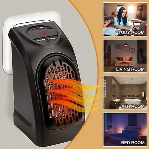 Compact Plug-in Heater | Digital Display & Adjustable Timer