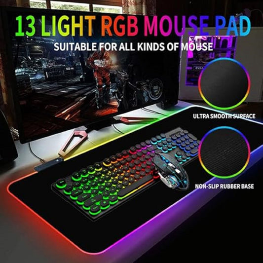 RGB Gaming Mouse Pad XL | Soft LED Mouse Pad (31.5 x 12 Inch)