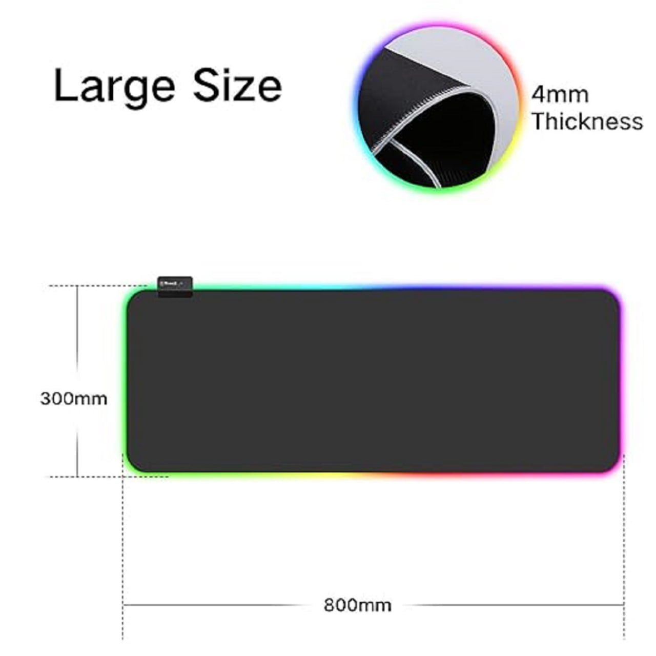 RGB Gaming Mouse Pad XL | Soft LED Mouse Pad (31.5 x 12 Inch)