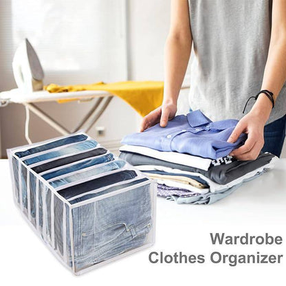 Clothes Folding 7 Grids Drawer Mesh | Separation Organizer ( 1 Piece)