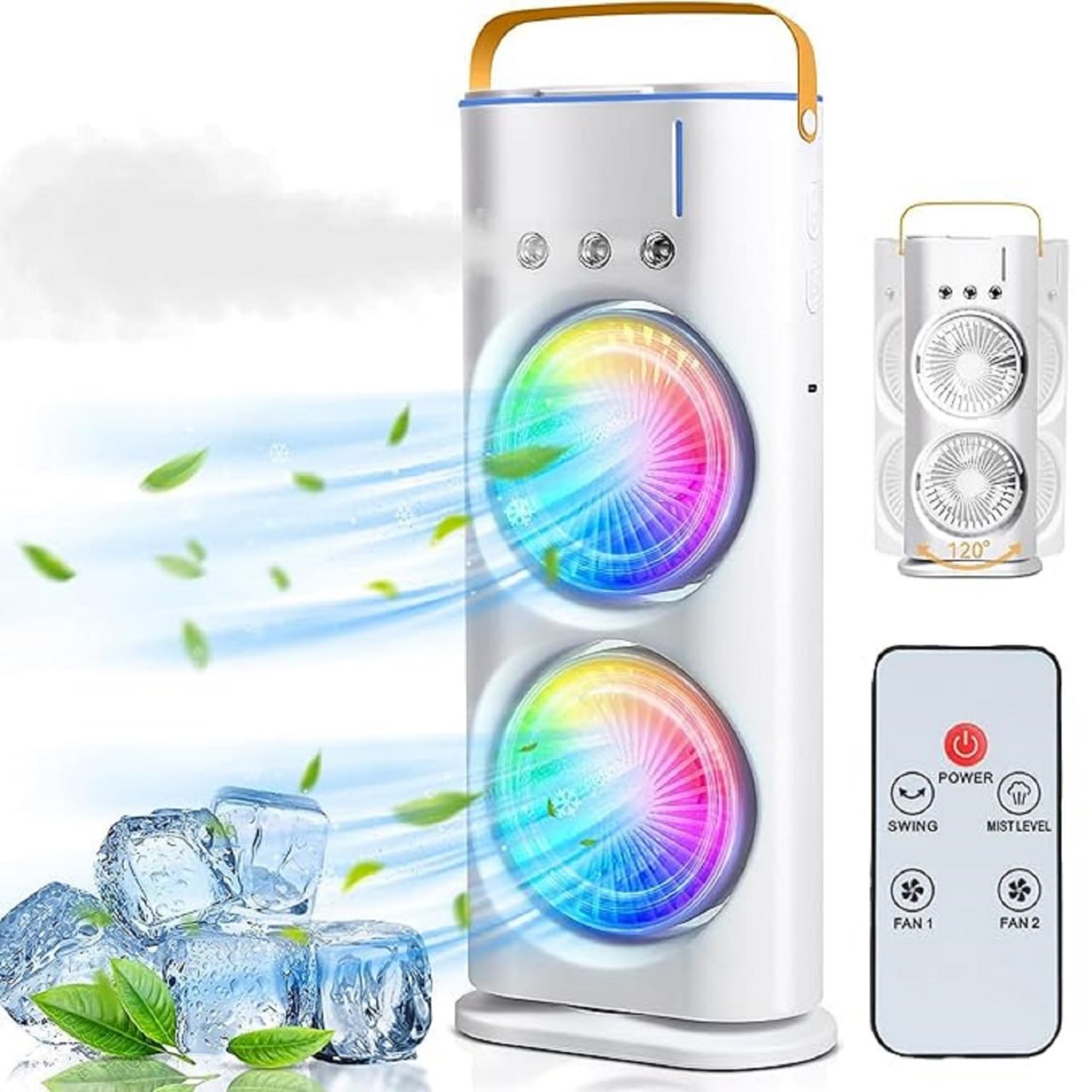 Mini Evaporate Air Cooler with 7 Colors LED Light