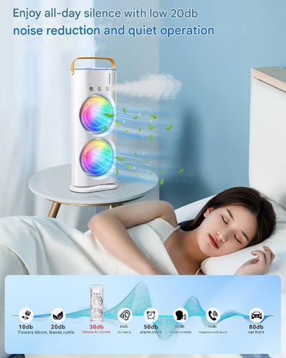 Mini Evaporate Air Cooler with 7 Colors LED Light