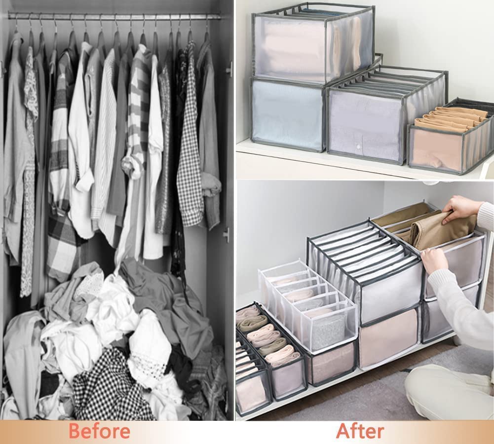 Clothes Folding 7 Grids Drawer Mesh | Separation Organizer ( 1 Piece)