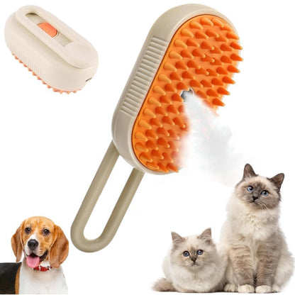 3 in 1 Pet Steam Brush | Massage pets Comb Electric Multifunctional Water Brush Spa | USB Rechargeable Steamy Brush for Pet