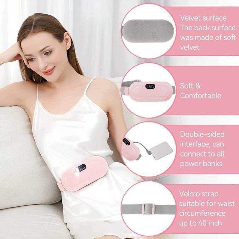 Menstrual Heating & Vibration Massager | Cordless Period Pain Relief Belt