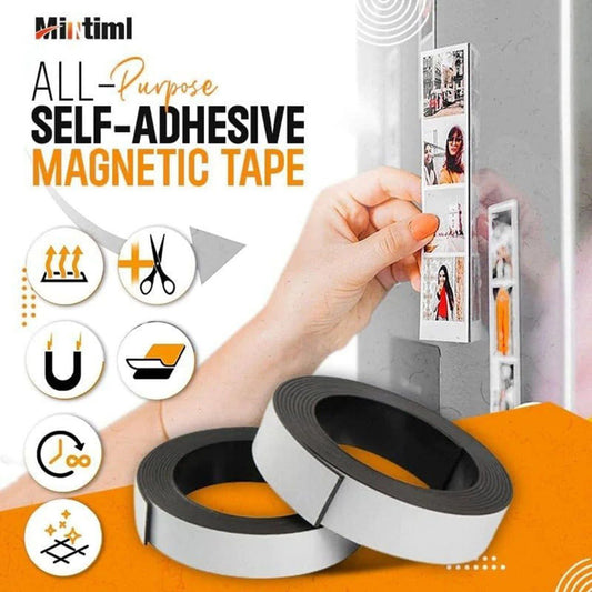 Self-Adhesive Magnetic Tape Roll | Flexible 15Ft Magnet Strip with Strong 3M Backing