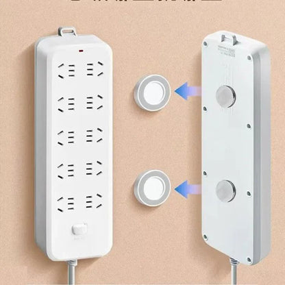 Magnetic Wall Mount Remote Holder | Self-Adhesive Storage Hooks (4 Pcs Set)