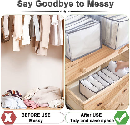 Clothes Folding 7 Grids Drawer Mesh | Separation Organizer ( 1 Piece)