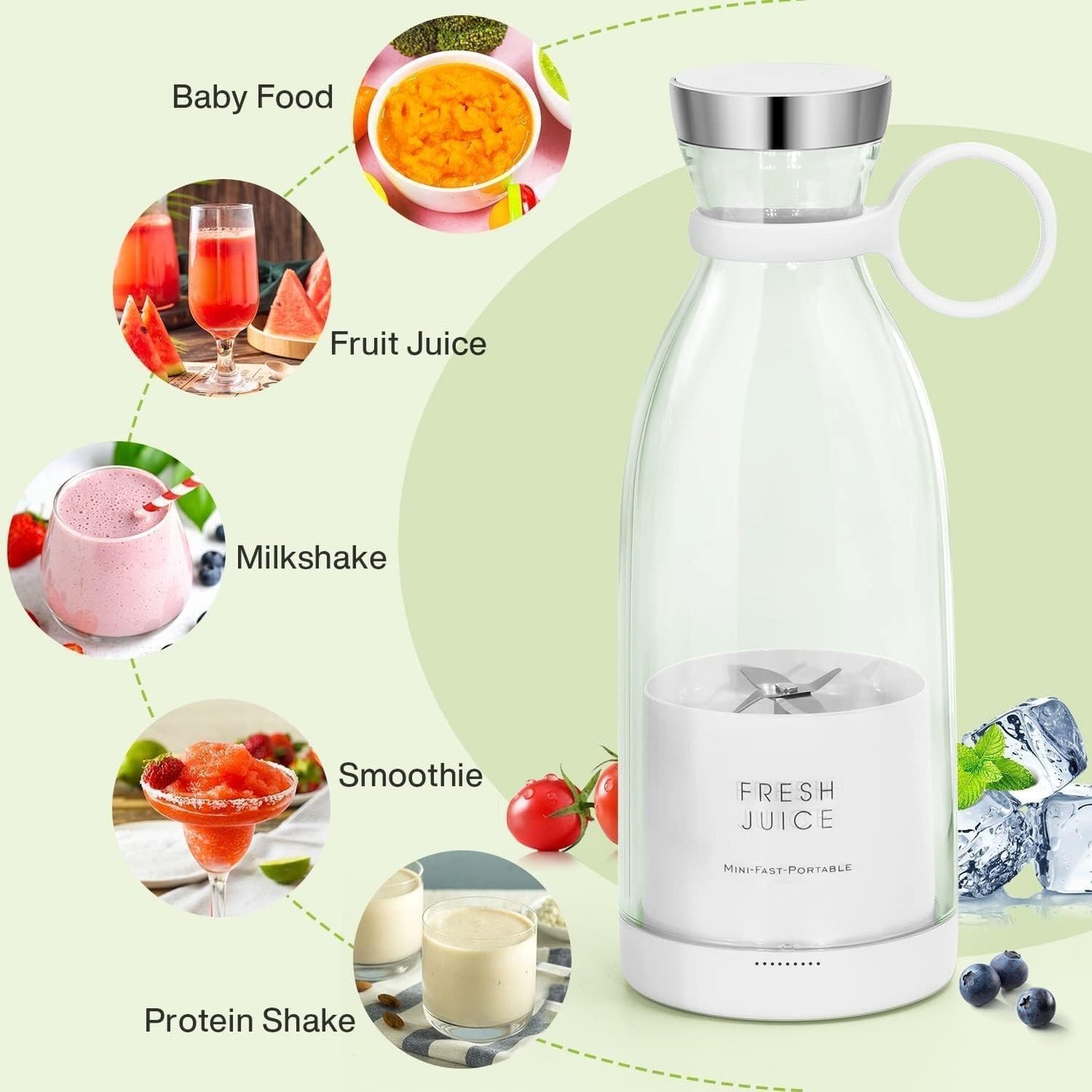 Electric Portable Mini Juicer Bottle