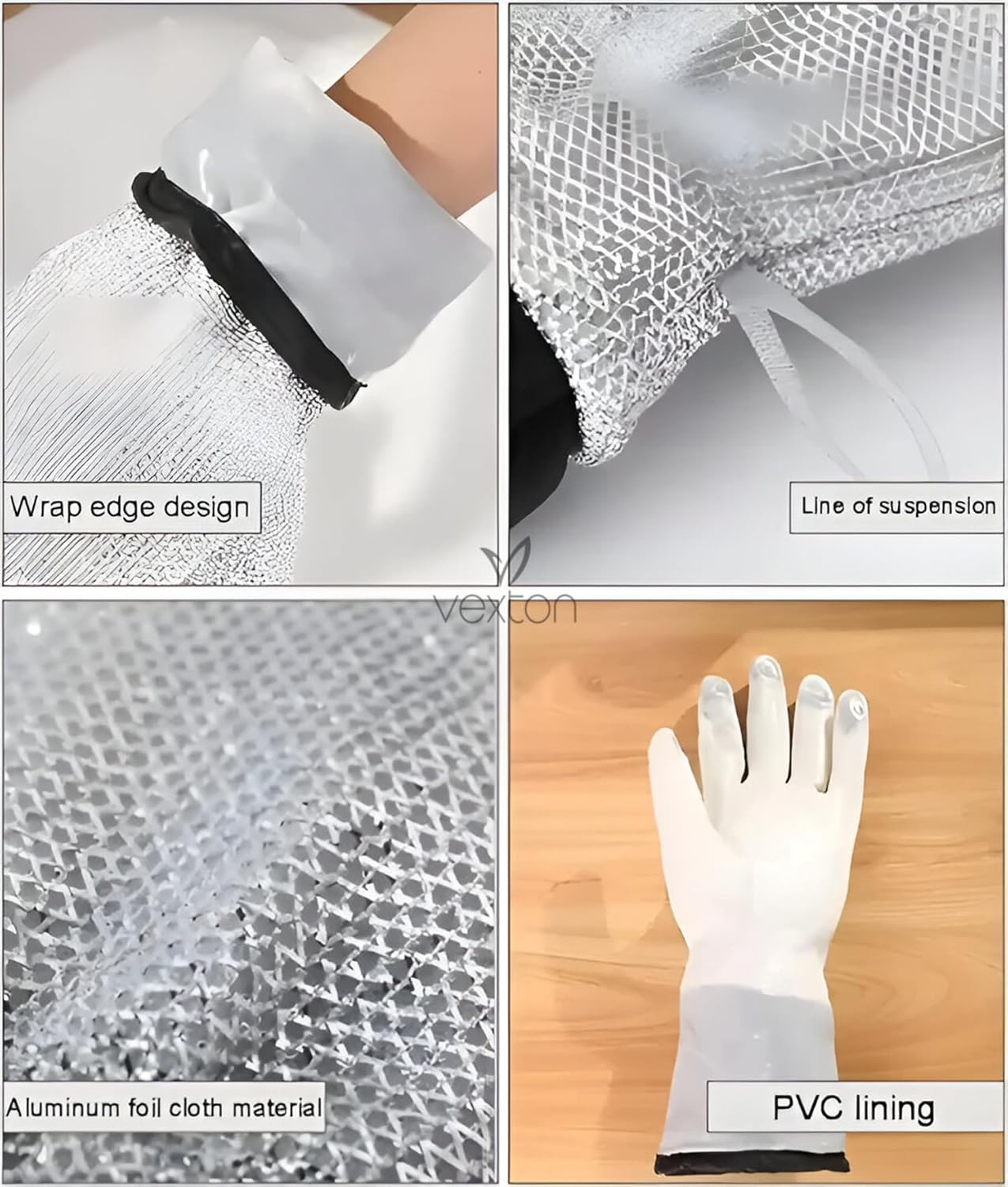 Reusable Wire Dishwashing Gloves | Heat Insulation Anti-Hot Waterproof Gloves ( 2 noz)