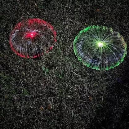 Jellyfish Solar Garden Light Metal Stand Multicolour (Set of 2)